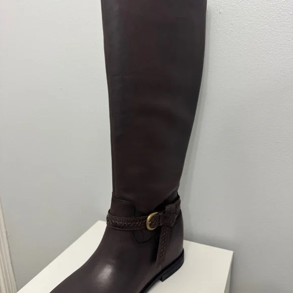 Lucky Brand Women's Maltet Knee-High Wedge Boots Haze Chocolate Le , Size 9M - Picture 2 of 12